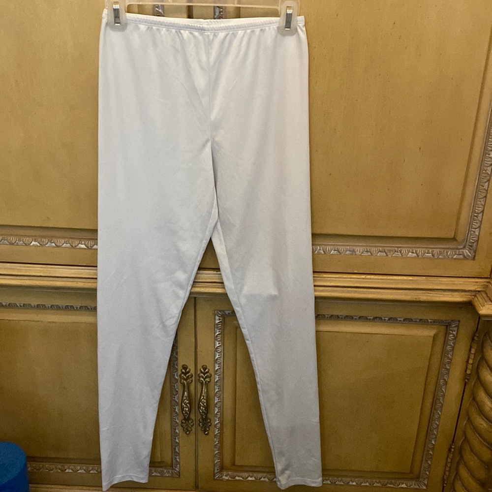 Cuddl Duds White Base Layer Leggings